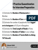 List of 49 Practice Guesstimates For Interview Preparation