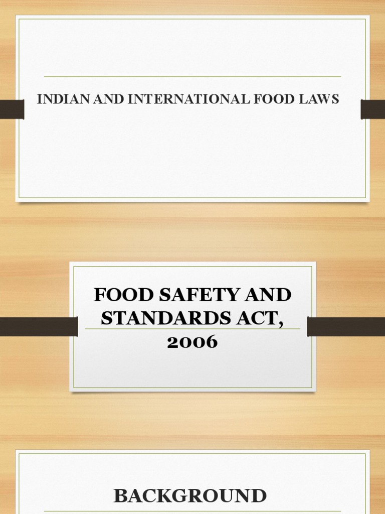 Fssa 2006 Pdf Food Safety Foods