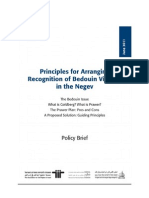 Prawer Policy Brief FINAL ENG -- by position paper written by ACRI, Bimkom, and the Regional Council of Unrecognized Bedouin Villages