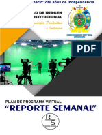 PLAN DE TRABAJO Reporte Semanal