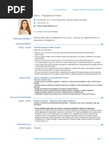 Europass CV Template