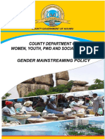 Kisumu County Gender Mainstreaming Policy