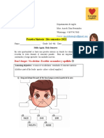 Prueba Sintesis 3ro 4to Ingles