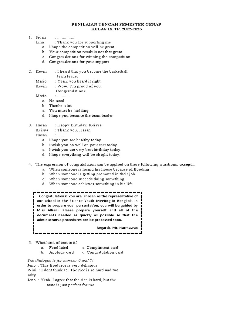 Kelas 9 | PDF