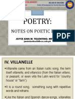 Lecture 5 POETRY FORMS Lecture 2023 Villanelle To Ekphrasis