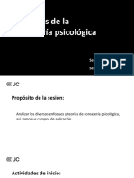 Enfoques de La Consejería Psicológica: Semana: Sesión: 2 2