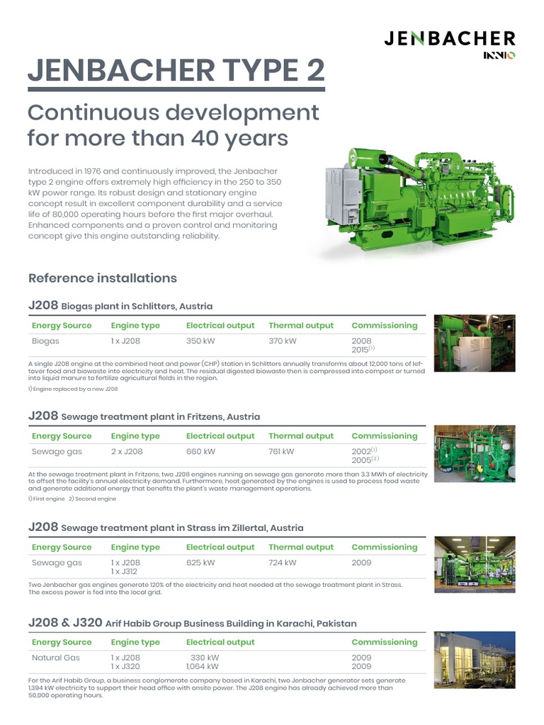 Innio BR t2 A4 en 2022 Screen | PDF | Biogas | Cogeneration
