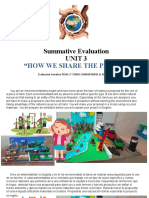Summative Evaluation Unit 3
