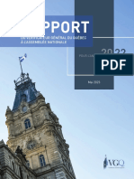 Rapport du Vérificateur général du Québec à l’Assemblée nationale pour l’année 2022-2023