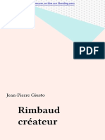 Rimbaud Créateur - Jean-Pierre Giusto