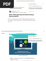 Basic CRUD App Setup With React, Node - JS, Express, MySQL - by Arijit Chowdhury - Medium