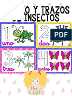 Carteles de Conteo y Trazos Con Insectos Recopilado Por Mundo de Rukkia