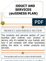 Product and Services Business Plan