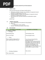 Detailed Lesson Plan For Grade 10