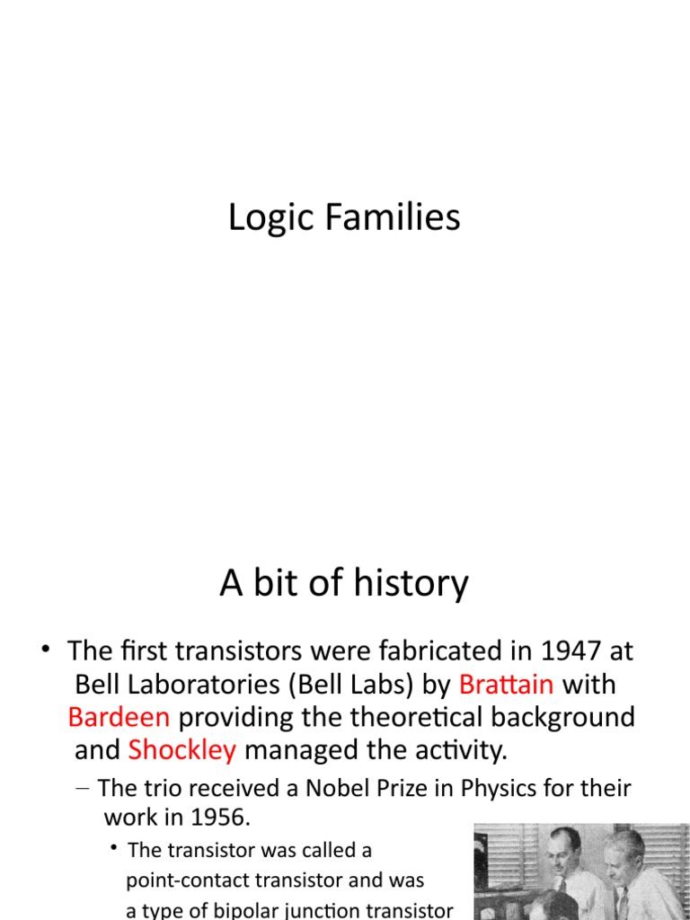 4logic FamiliesDigital Logic Gates TTL and CMOS Logic Families PDF