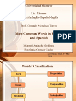 Most Common Wordsin English - ESTEFANIA OROZCO - MANUEL ANDRADE