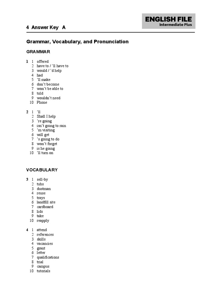 Ef3e Intplus Filetest 04 Answerkey Pdf Communication Vocabulary