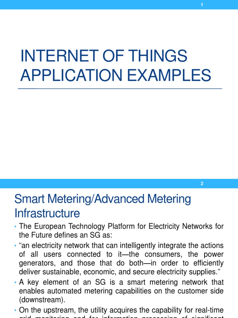 Smart Metering and AMI Applications | PDF | Internet Of Things ...