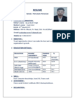 Resume: Name-Praveen Prakash