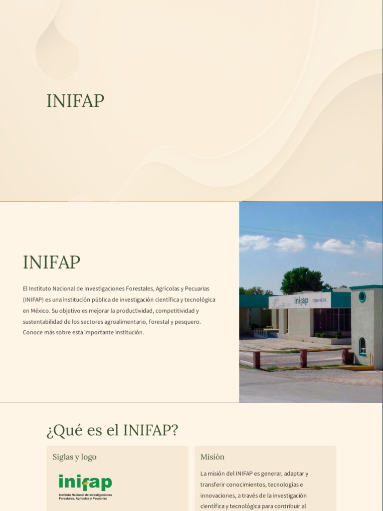 Presentacion Del INIFAP | Descargar gratis PDF | Agricultura | Agronegocios