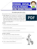 Poderes Del Estado Peruano para Sexto de Primaria