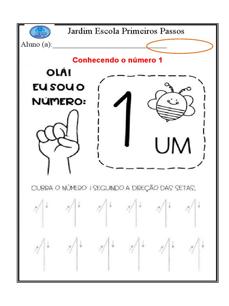 atividade numero 1 Jardim 1 | PDF