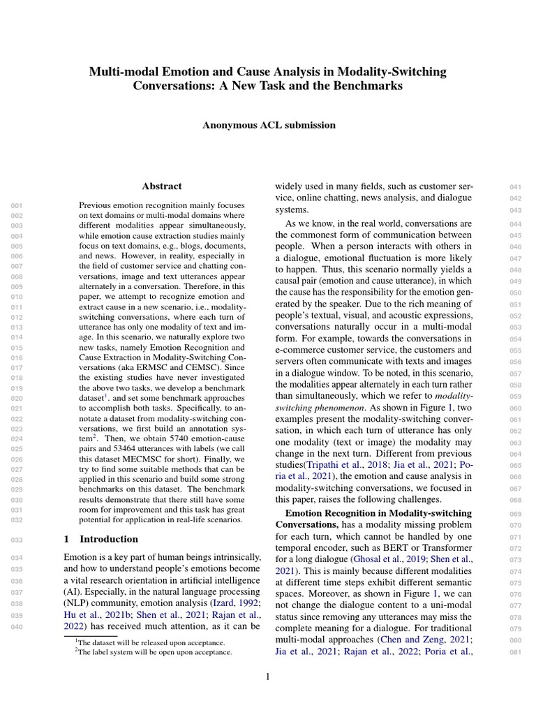 Multi Modal Emotion and Cause | PDF | Emotions | Artificial Intelligence