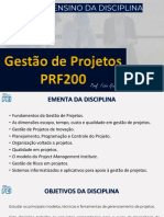 Plano de Ensino Da Disciplina - Gestão de Projetos PRF200