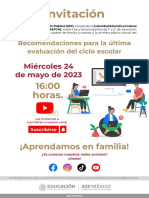 Invitacion - PlÃ¡tica para Reforzamiento Secundaria