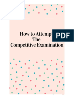 How To Attempt The Competitive Examination