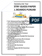 Chemistry Guess Paper For All Board Punjab