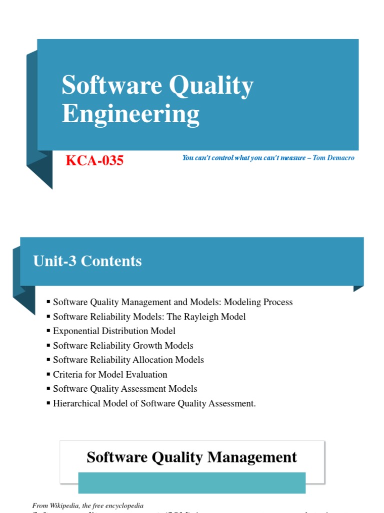 Software Quality Engineering - Unit 3 | PDF | Reliability Engineering