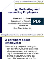 Leading, Motivating and Evaluating Employees: Bernard L. Erven