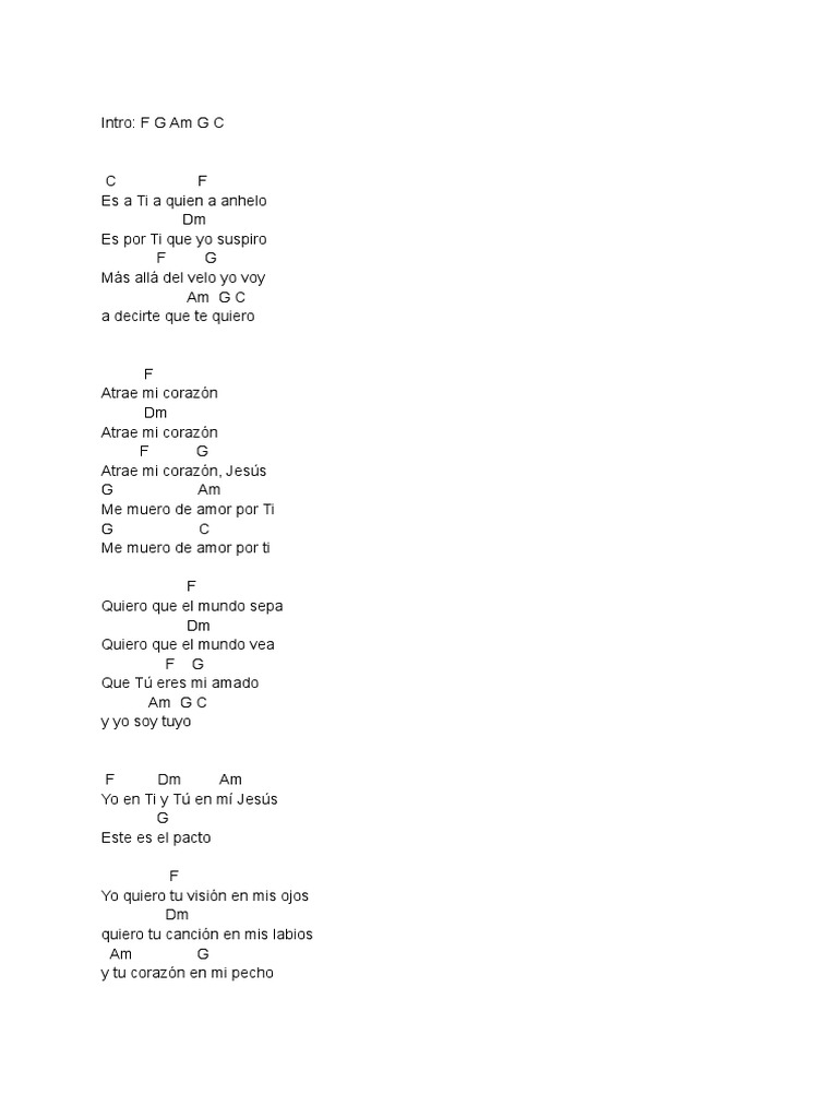 Atrae Mi Corazón Letra Y Acordes Pdf