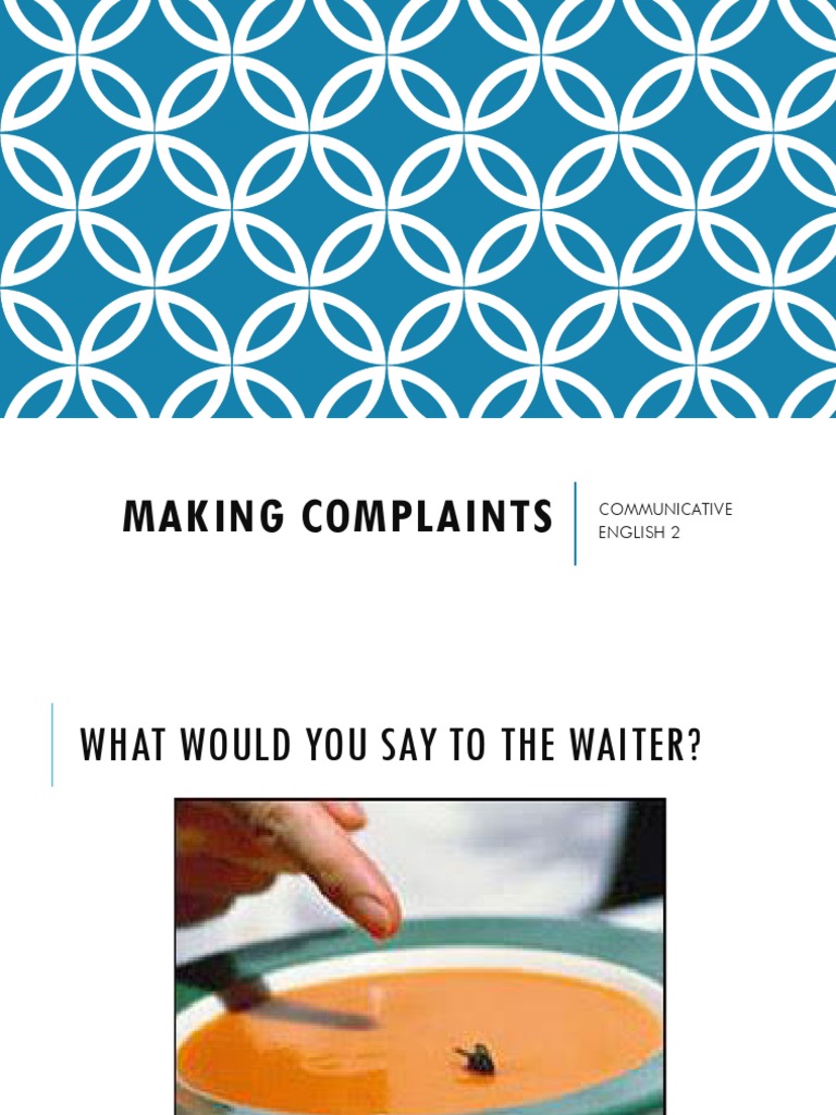 Making Complaints PDF