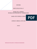 Edudem Psicologia Social 2 Teoria de La Medida Pruebas de Inteligencia Y Habilidades Maria Cruz Murillo Lemus