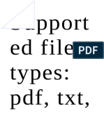Support Ed File Types: PDF, TXT