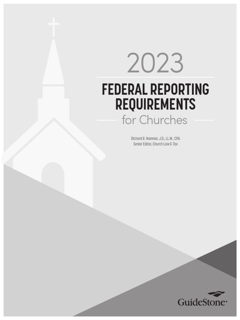 Federal Reporting Requirements For Churches PDF Payroll Tax Irs