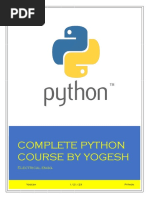 Python Course by Yogesh