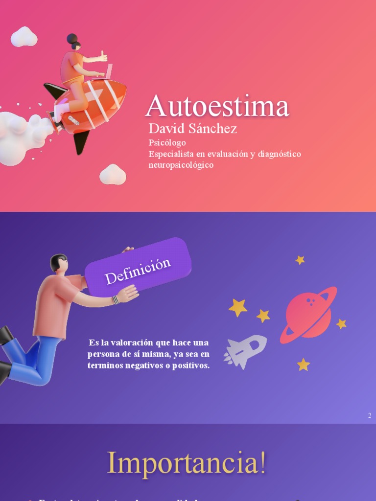 Importancia de la Autoestima en la Vida | PDF | Autoestima | Psicología ...