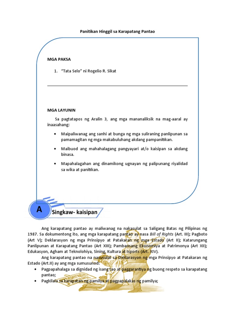 Aralin 3 | PDF