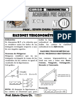 FICHA N° 01  TRIGONOMETRIA