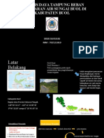 Analisis Daya Tampung Beban Pencemaran Air Sungai Buol