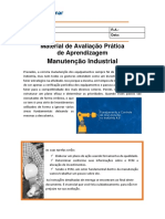 Manutenção Industrial: Material de Avaliação Prática de Aprendizagem