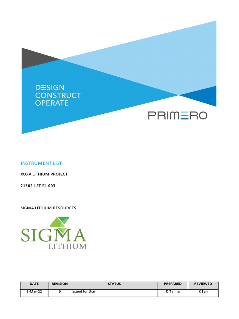 Xuxa Lithium Project Instruments | PDF | Computing