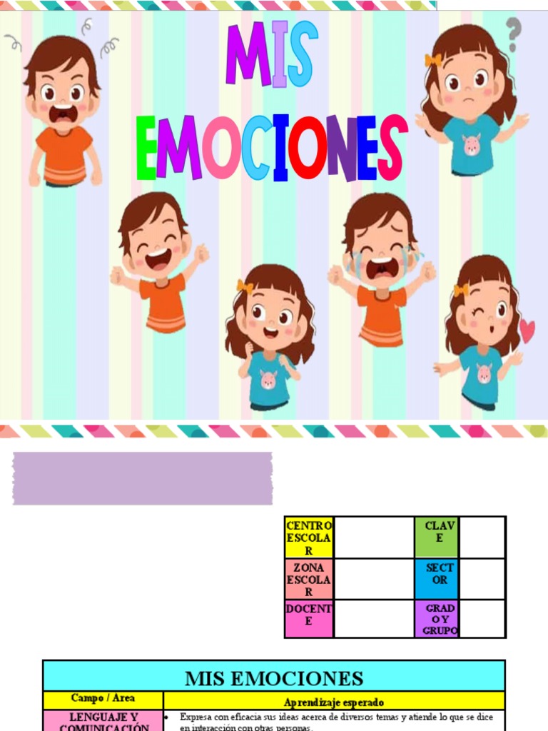 Actividades de Emociones para Niños | PDF | Las emociones | Evaluación