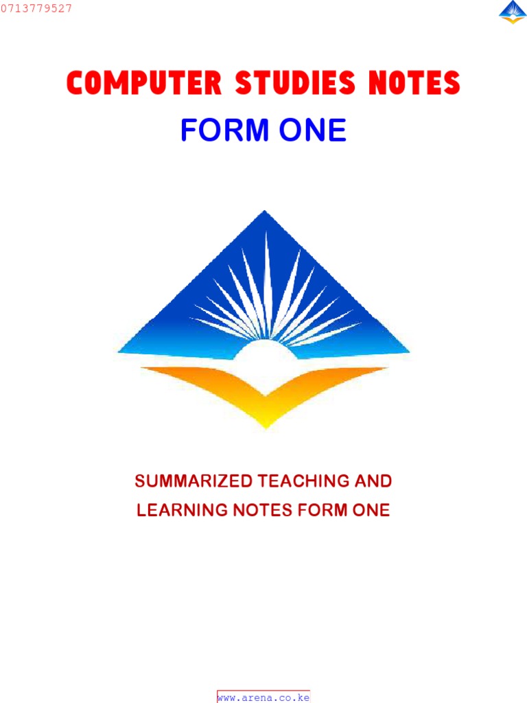 Computer studies form one notes pdf printer computing computer