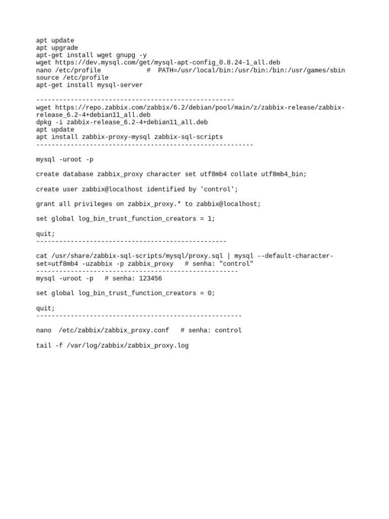 Zabbix Proxy Installation Guide | PDF