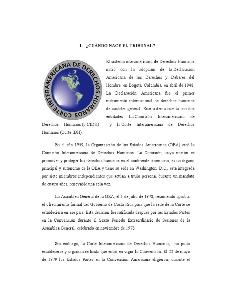 Corte Internacional de Derechos Humanos | PDF | Justicia | Crimen y ...