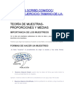 Teoría de Muestras